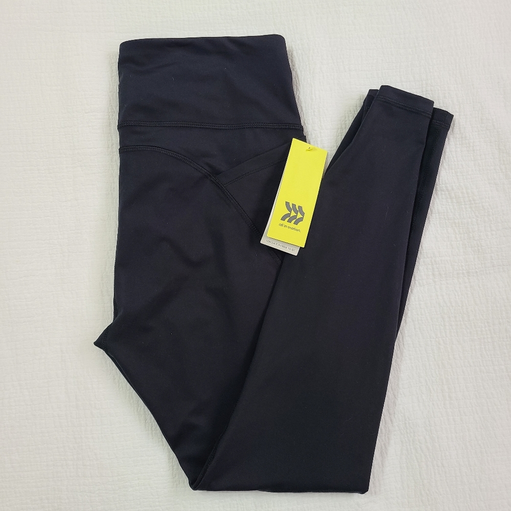 All In Motion Black Contour Power Waist High-Rise 7/8 Legging
